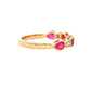 Pear shaped ruby and round brilliant cut diamond dress ring Gardiner Brothers