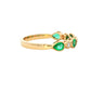 Pear shaped emerald and round brilliant cut diamond dress ring Gardiner Brothers