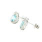 Aquamarine and diamond fancy halo style earrings