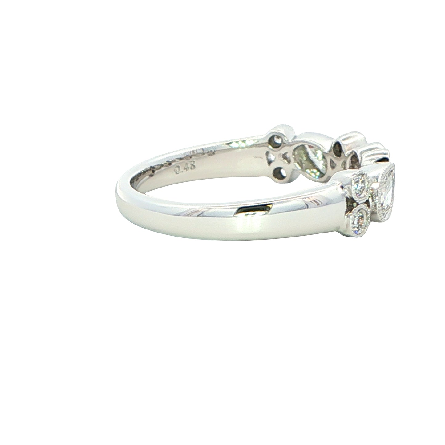 Pear and Round Brilliant Cut Diamond Eternity Ring - 0.48cts Gardiner Brothers