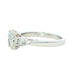 Oval and pear shaped diamond 3 stone ring - 1.30cts