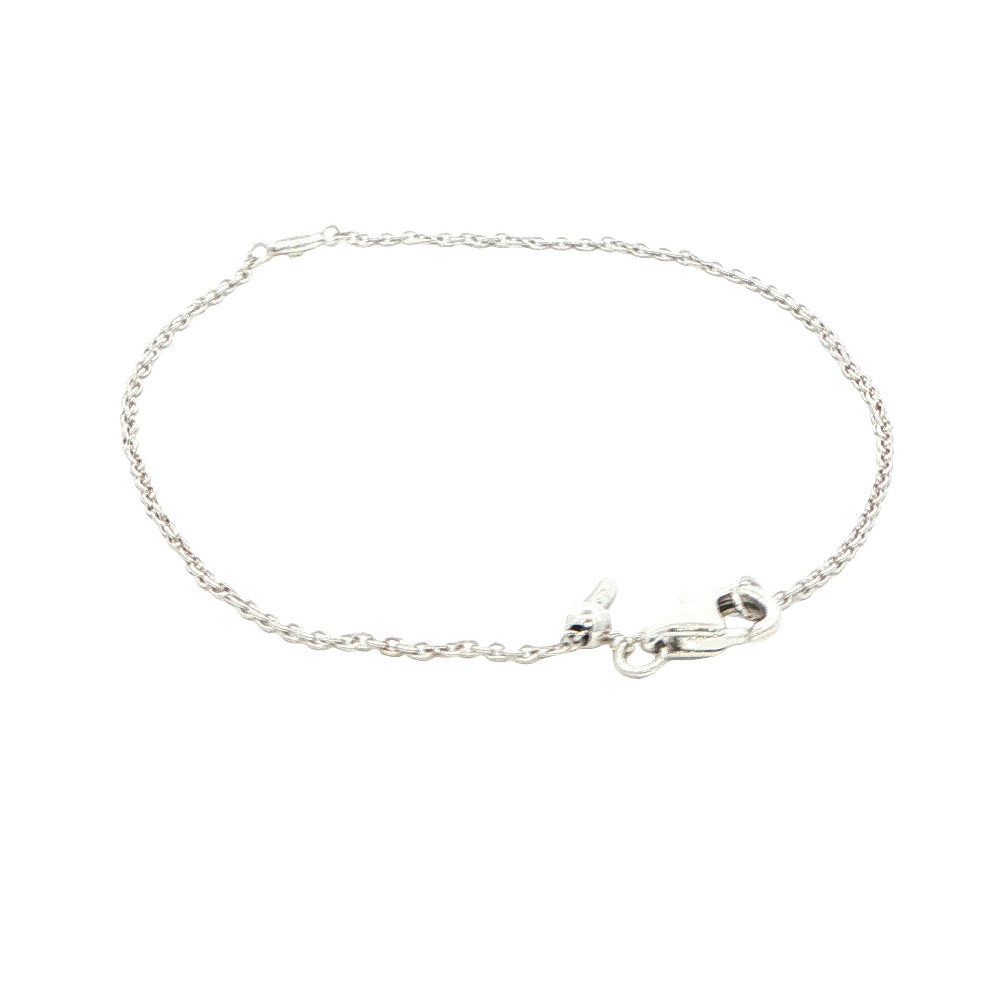 White gold single round brilliant cut diamond bracelet Gardiner Brothers