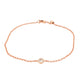 Rose Gold single round brilliant cut diamond bracelet Gardiner Brothers