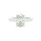 Lab Grown Oval Shaped Diamond Solitaire Ring - 2.02cts
