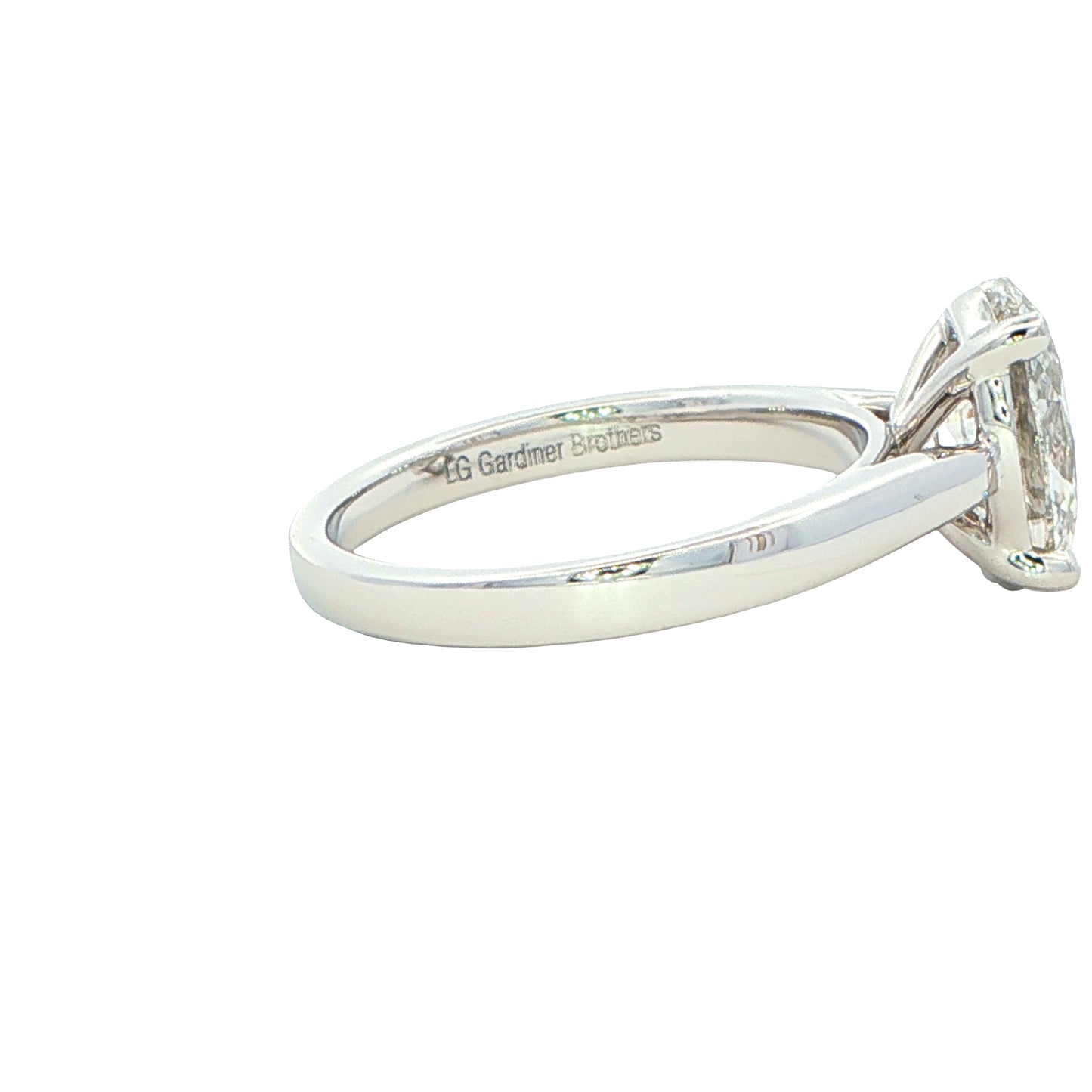 Lab Grown Oval Shaped Diamond Solitaire Ring - 2.02cts