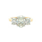 Lab Grown oval shaped diamond 3 stone ring - 2.37cts
