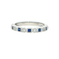 Square Sapphire and round brillinnt cut diamond eternity style ring Gardiner Brothers