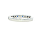 Square Sapphire and round brillinnt cut diamond eternity style ring Gardiner Brothers