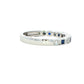 Square Sapphire and round brillinnt cut diamond eternity style ring Gardiner Brothers