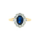 Sapphire and Diamond Fancy Cluster Style Ring Gardiner Brothers