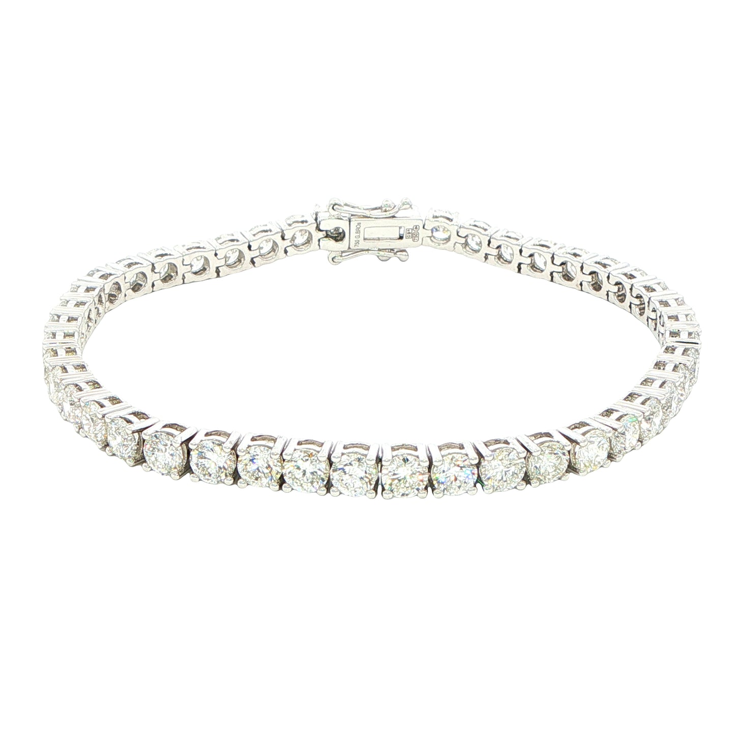 Round Brilliant cut diamond tennis bracelet - 10.94cts