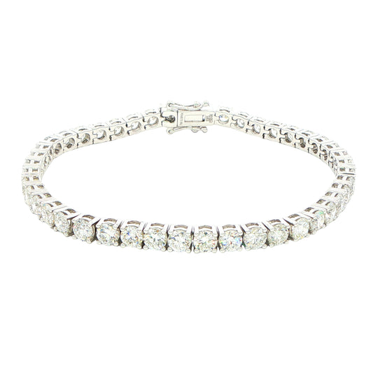 Round Brilliant cut diamond tennis bracelet - 10.94cts