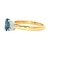 Aquamarine and diamond oval shaped 3 stone ring Gardiner Brothers