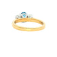 Aquamarine and diamond oval shaped 3 stone ring Gardiner Brothers