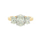 Oval shaped diamond 3 stone ring - 1.80cts