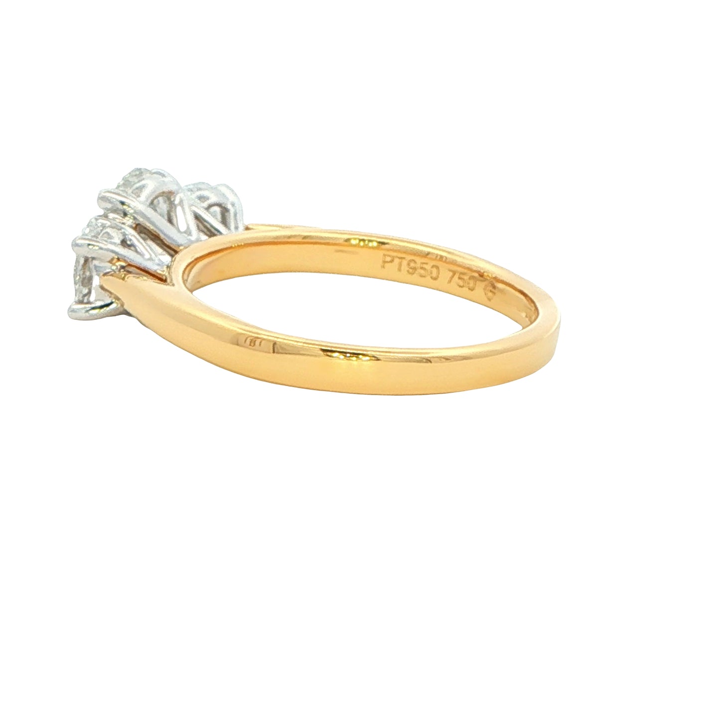 Lab Grown Oval Shaped Diamond 3 Stone Ring - 1.57cts