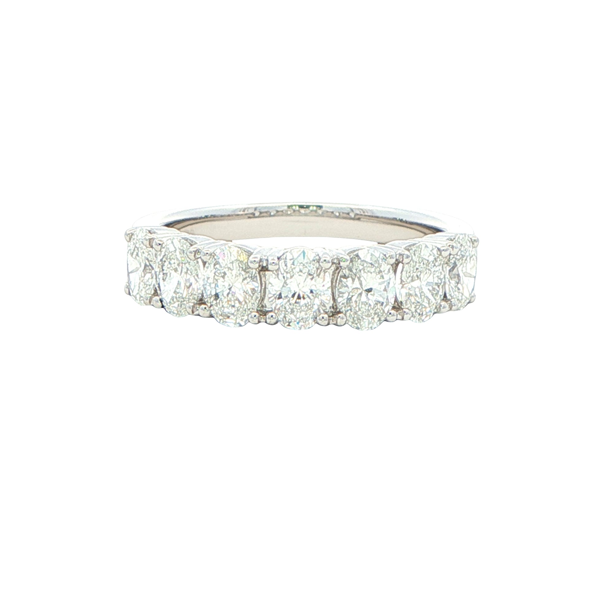 Oval Shaped Diamond 7 Stone Eternity Style Ring - 1.40cts Gardiner Brothers