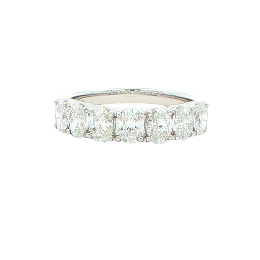 Oval Shaped Diamond 7 Stone Eternity Style Ring - 1.40cts