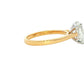 Elongated Cushion shaped diamond solitaire ring - 2.02cts