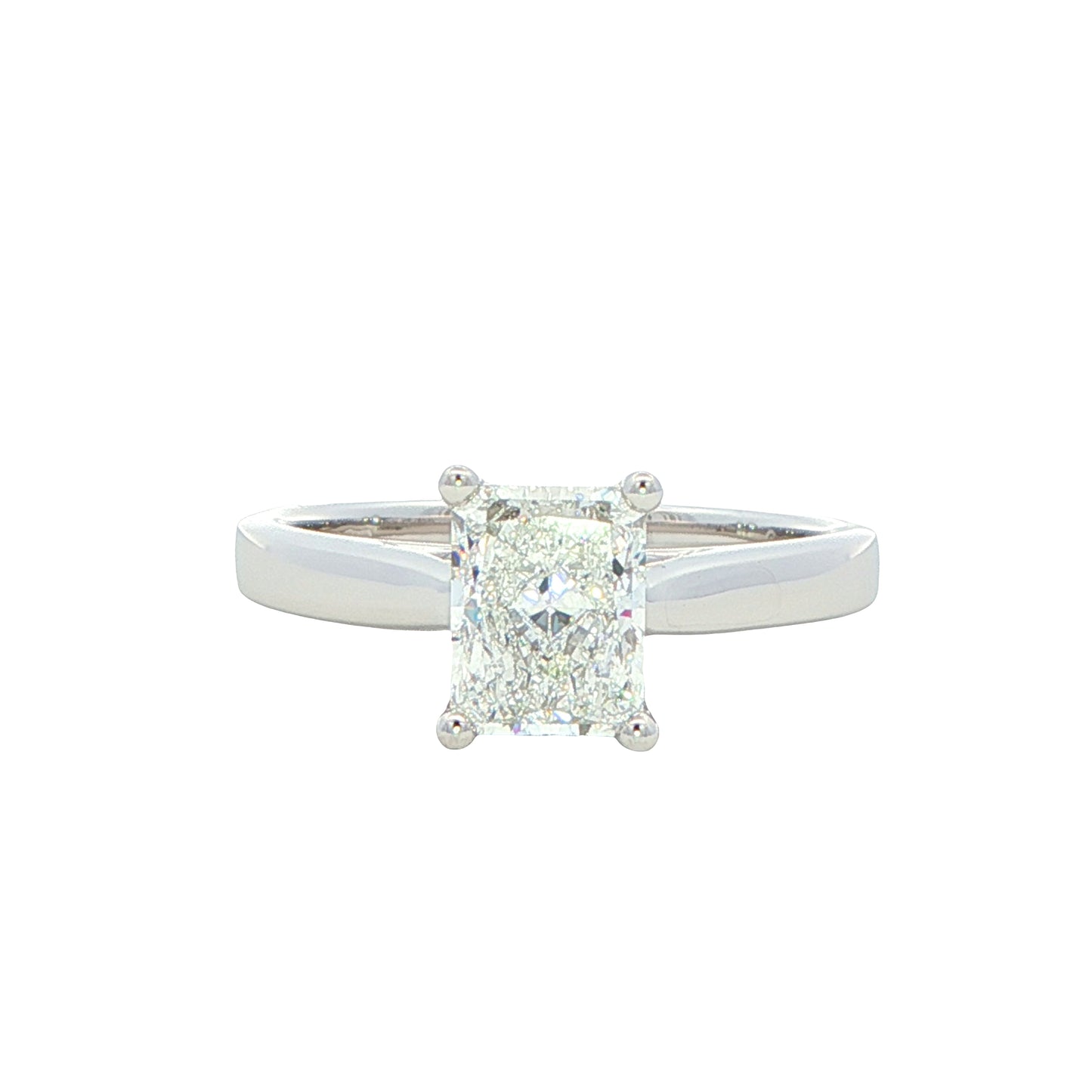 Radiant cut diamond solitaire ring - 1.20cts