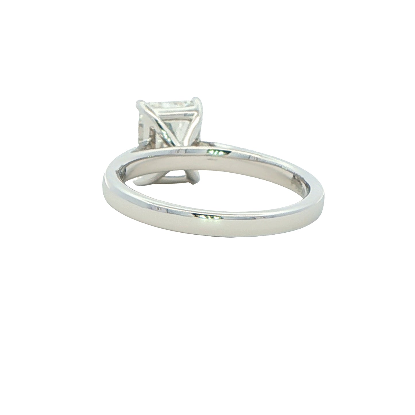 Radiant cut diamond solitaire ring - 2.00cts