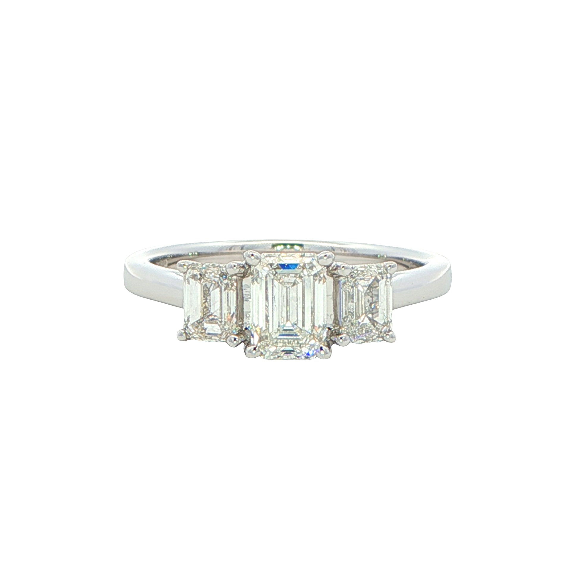 Emerald Cut Diamond 3 Stone Ring - 1.33cts Gardiner Brothers