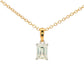 Emerald cut diamond solitaire pendant - 0.80cts