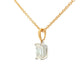 Emerald cut diamond solitaire pendant - 0.80cts
