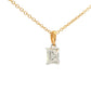 Emerald cut diamond solitaire pendant - 0.80cts