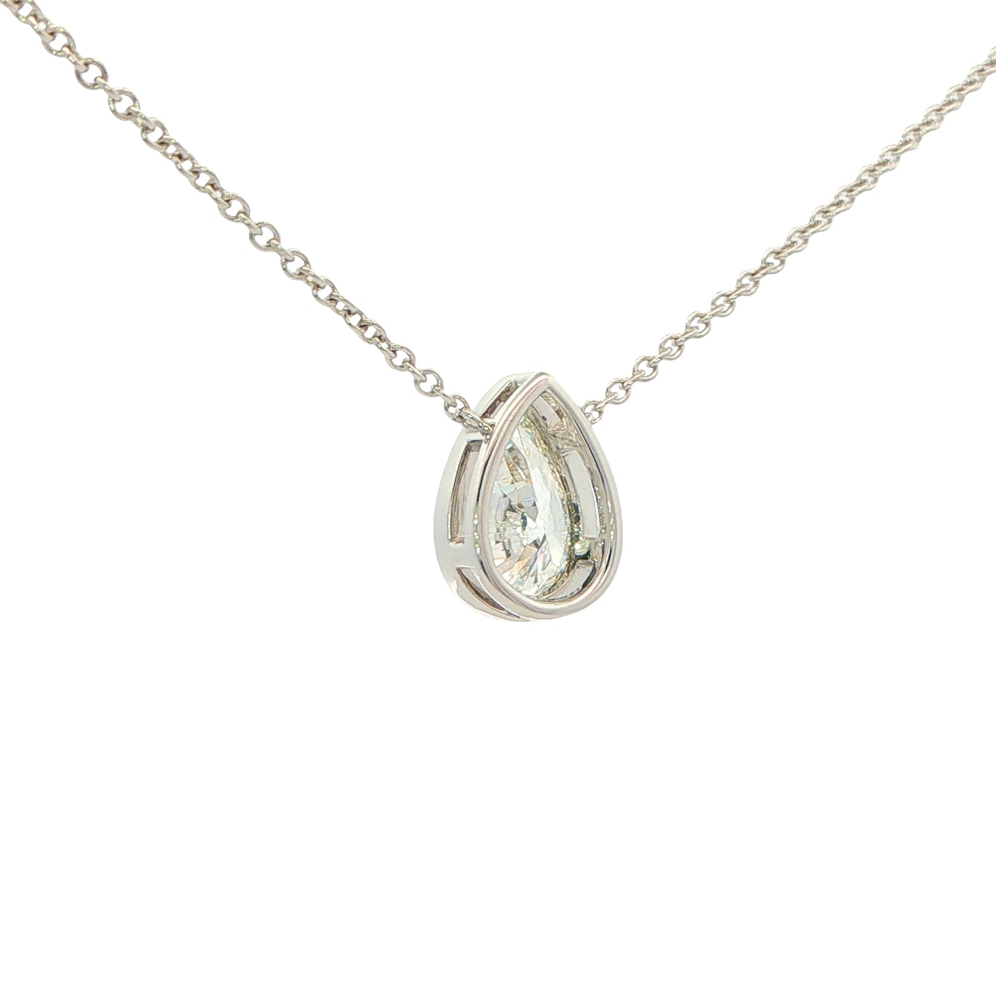 Lab Grown Pear Shaped Diamond Pendant - 1.55cts