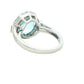 Aquamarine with baguette and round brilliant cut diamonds halo cluster ring Gardiner Brothers