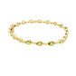 Pear Shaped Peridot and round brilliant cut diamond bracelet Gardiner Brothers