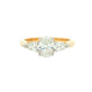Oval and pear shaped diamond 3 stone ring - 1.09cts Gardiner Brothers