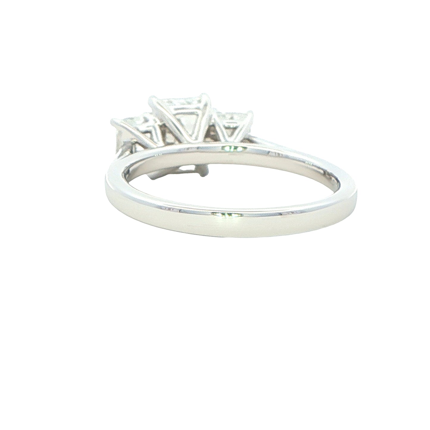 Platinum Radiant cut diamond 3 stone ring - 1.65cts Gardiner Brothers