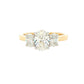 Yellow Gold Oval shaped diamond 3 stone ring - 1.43cts Gardiner Brothers
