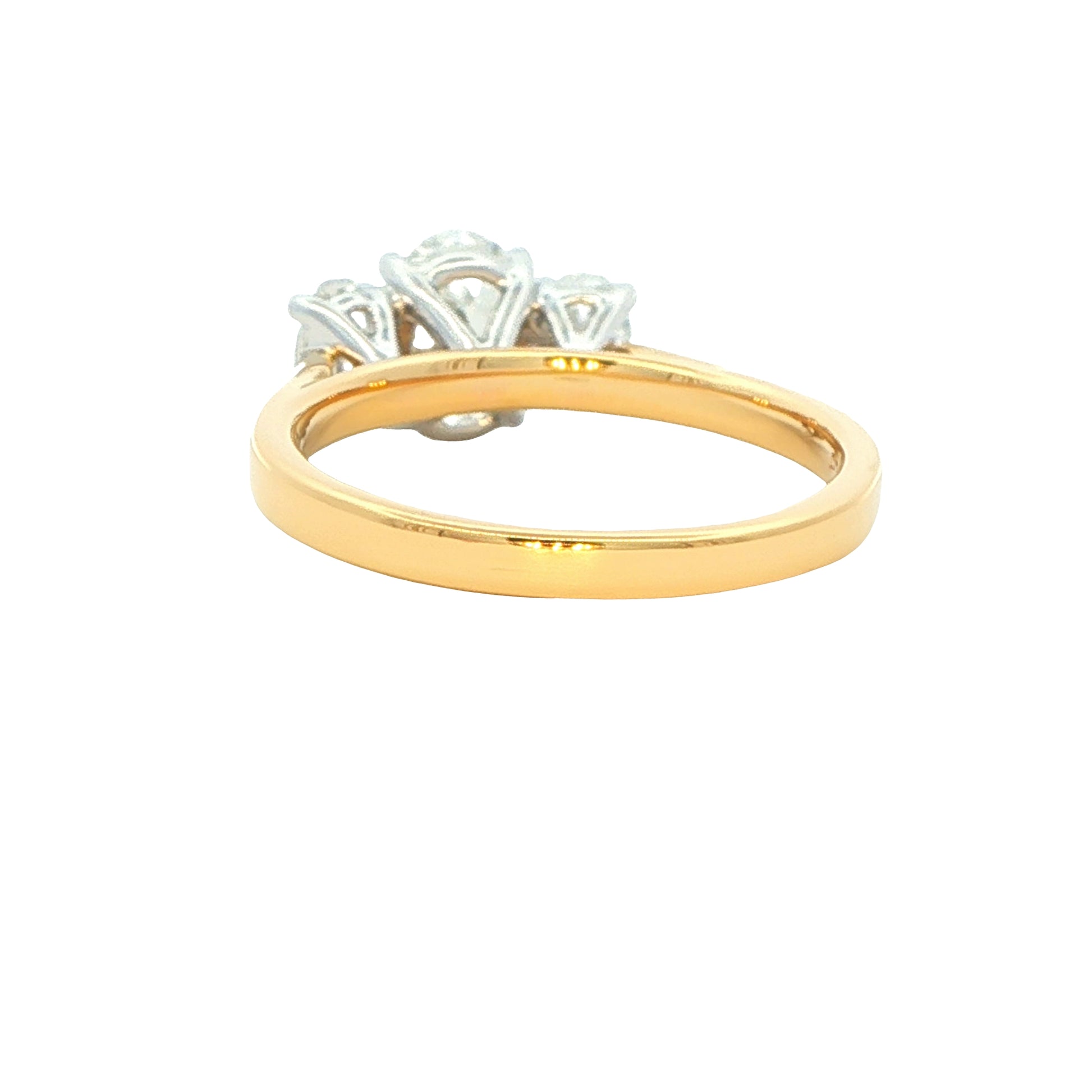 Yellow Gold Oval shaped diamond 3 stone ring - 1.43cts Gardiner Brothers
