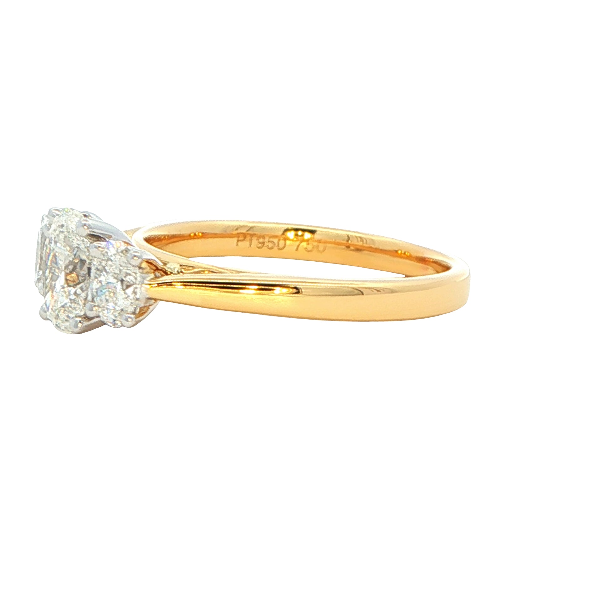 Oval shaped diamond 3 stone ring - 1.14cts Gardiner Brothers