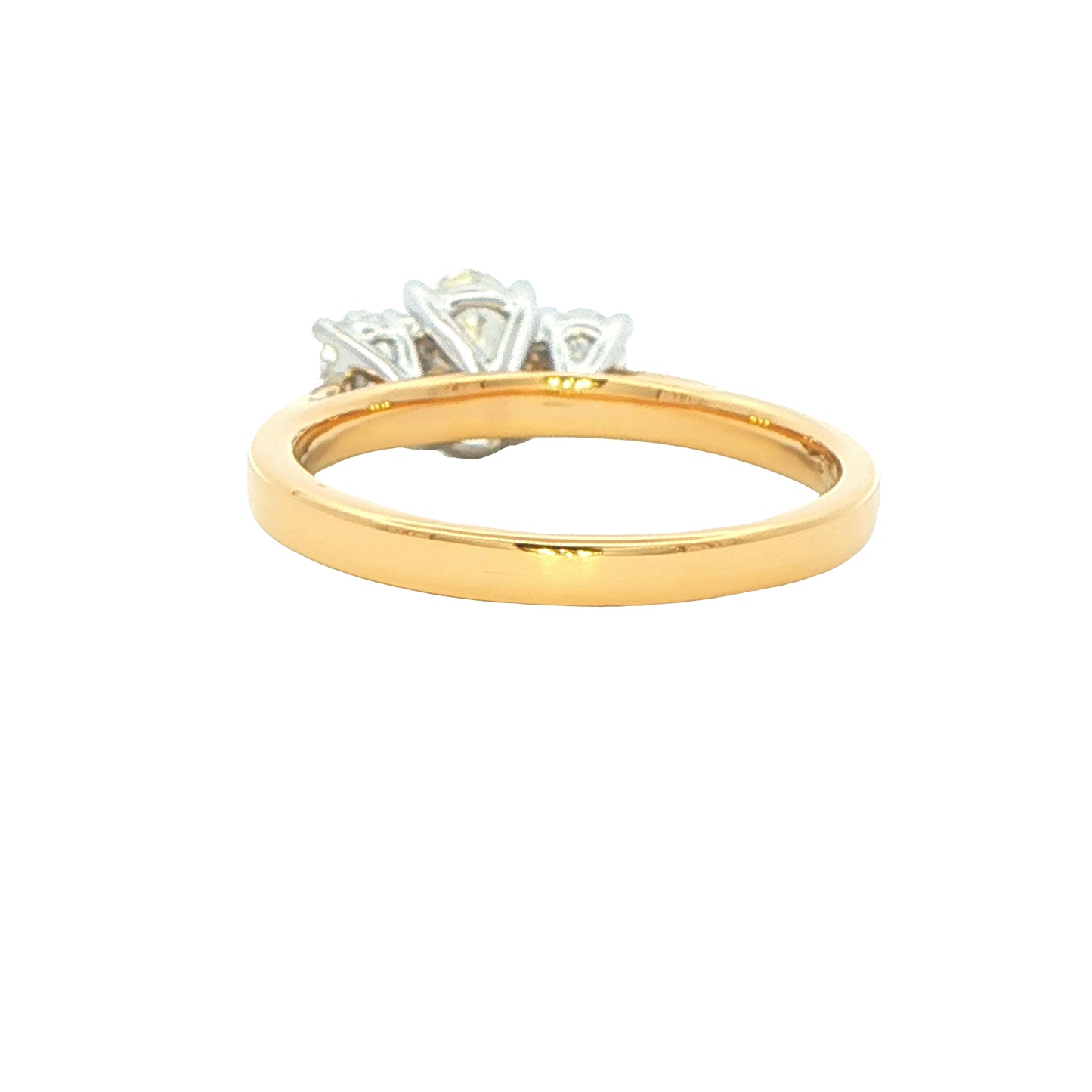 Yellow Gold Oval shaped diamond 3 stone ring - 1.00cts Gardiner Brothers