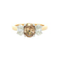 Oval Shaped Cognac Diamond 3 Stone Ring - 1.61cts Gardiner Brothers