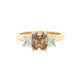 Radiant cut Cognac diamond 3 stone ring - 1.60cts Gardiner Brothers