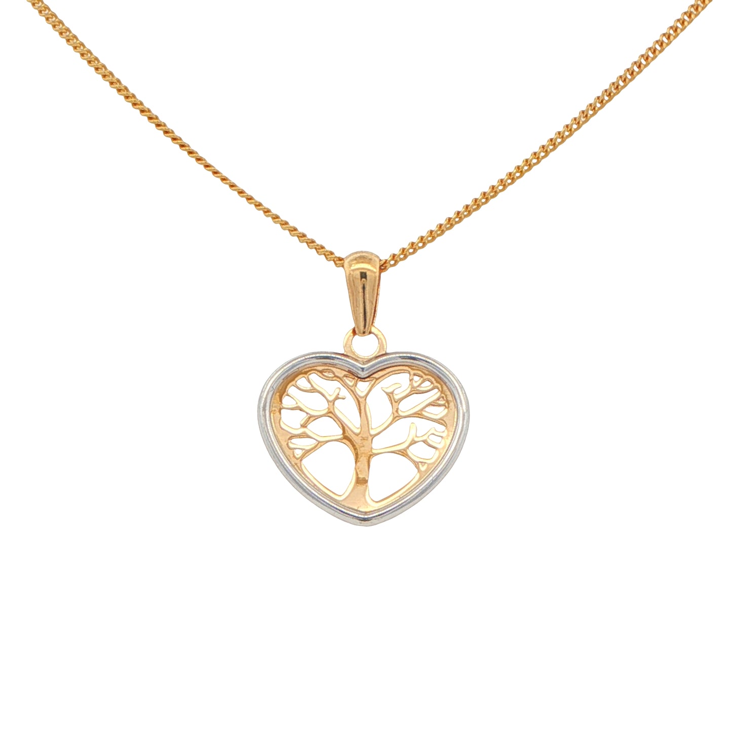 Yellow and White Gold Tree of Life Pendant Gardiner Brothers