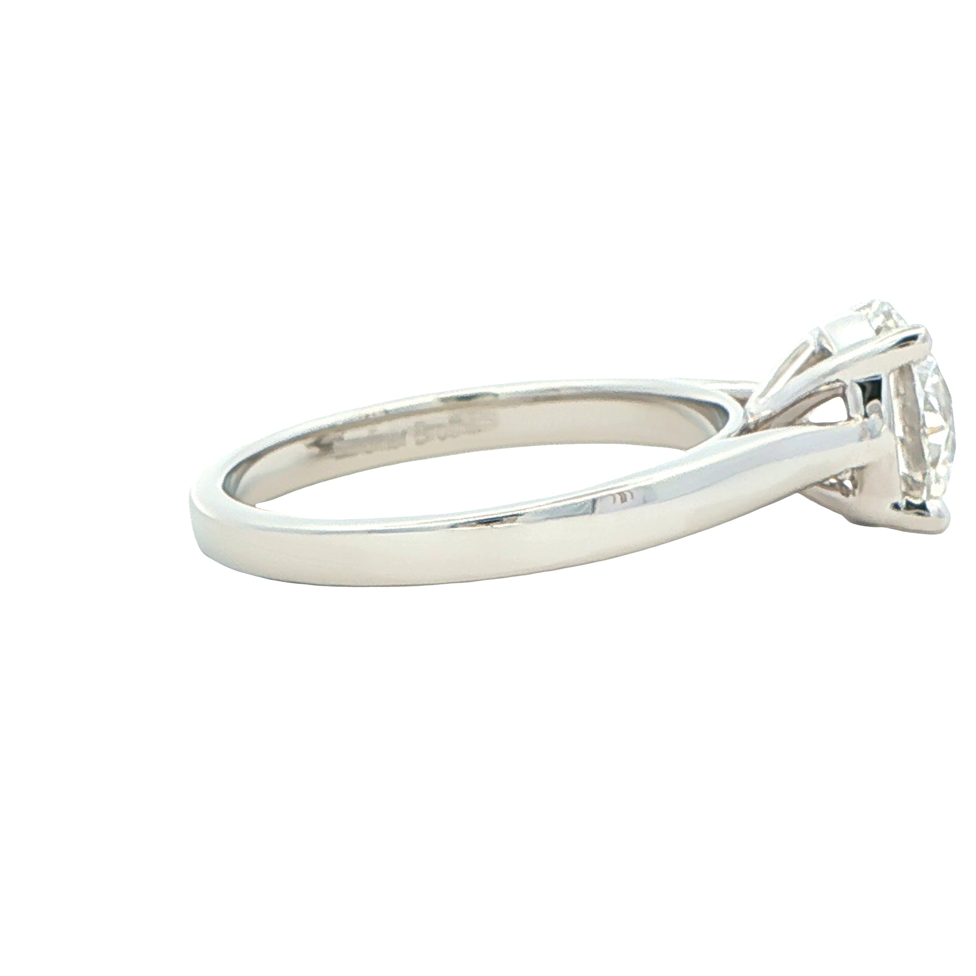 Platinum round brilliant cut diamond solitaire ring - 2.00cts Gardiner Brothers