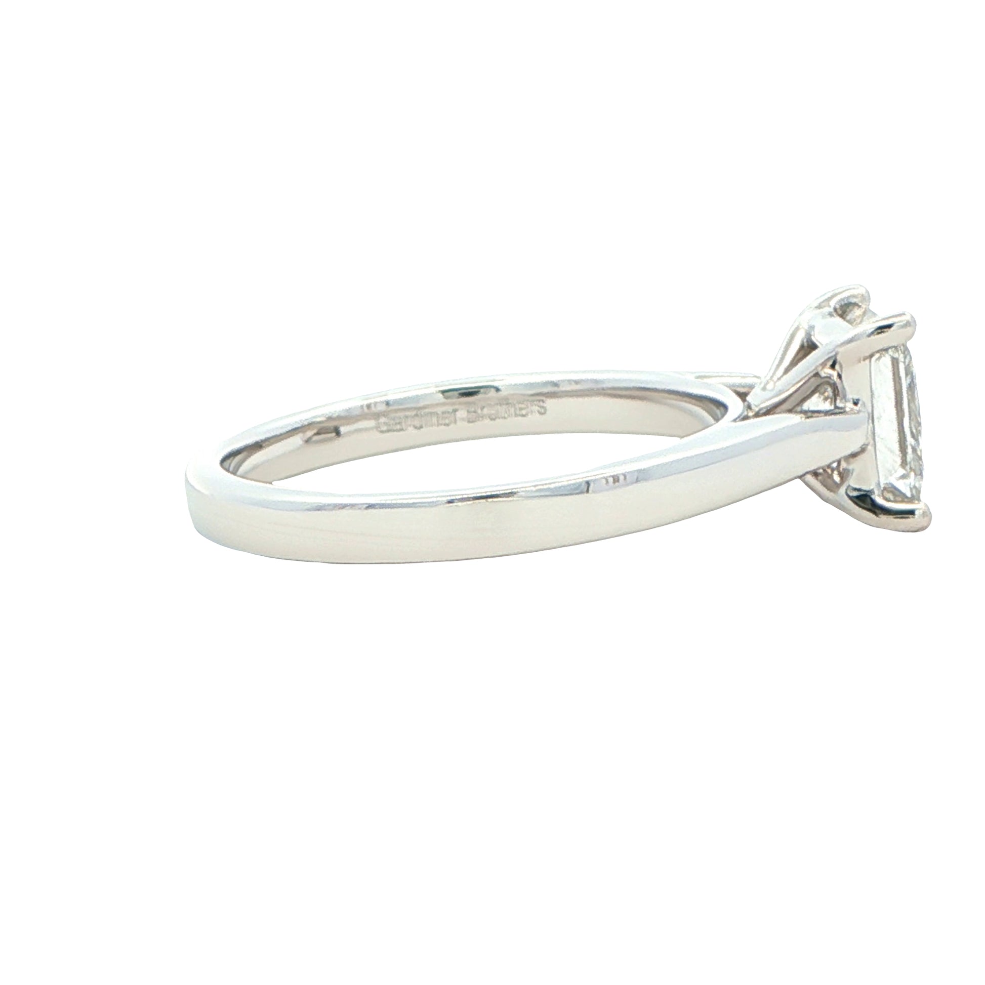 Platinum princess cut diamond solitaire ring - 1.52cts Gardiner Brothers