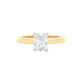 Yellow gold radiant cut diamond solitaire ring - 0.90cts Gardiner Brothers