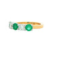 Emerald and Diamond 5 Stone Ring Gardiner Brothers