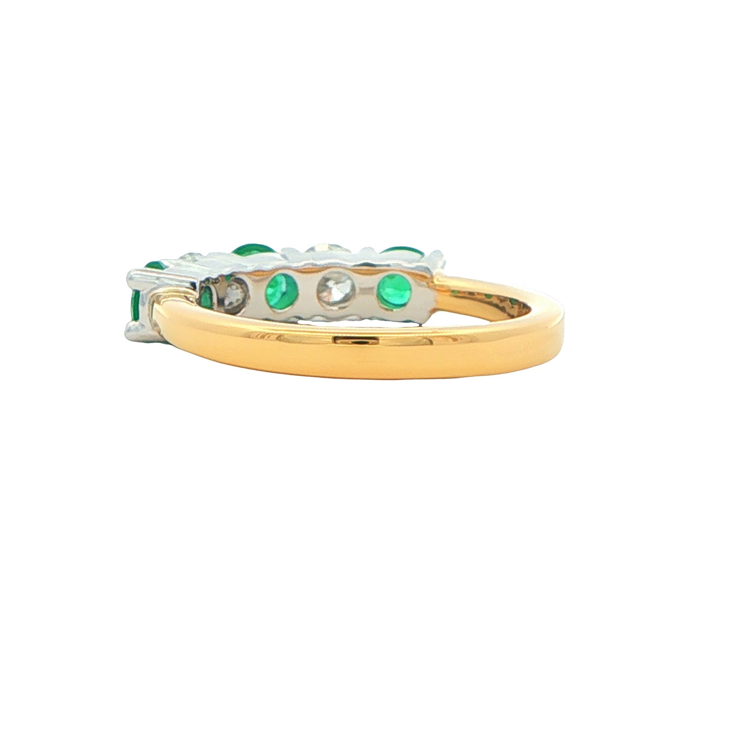 Emerald and Diamond 5 Stone Ring Gardiner Brothers