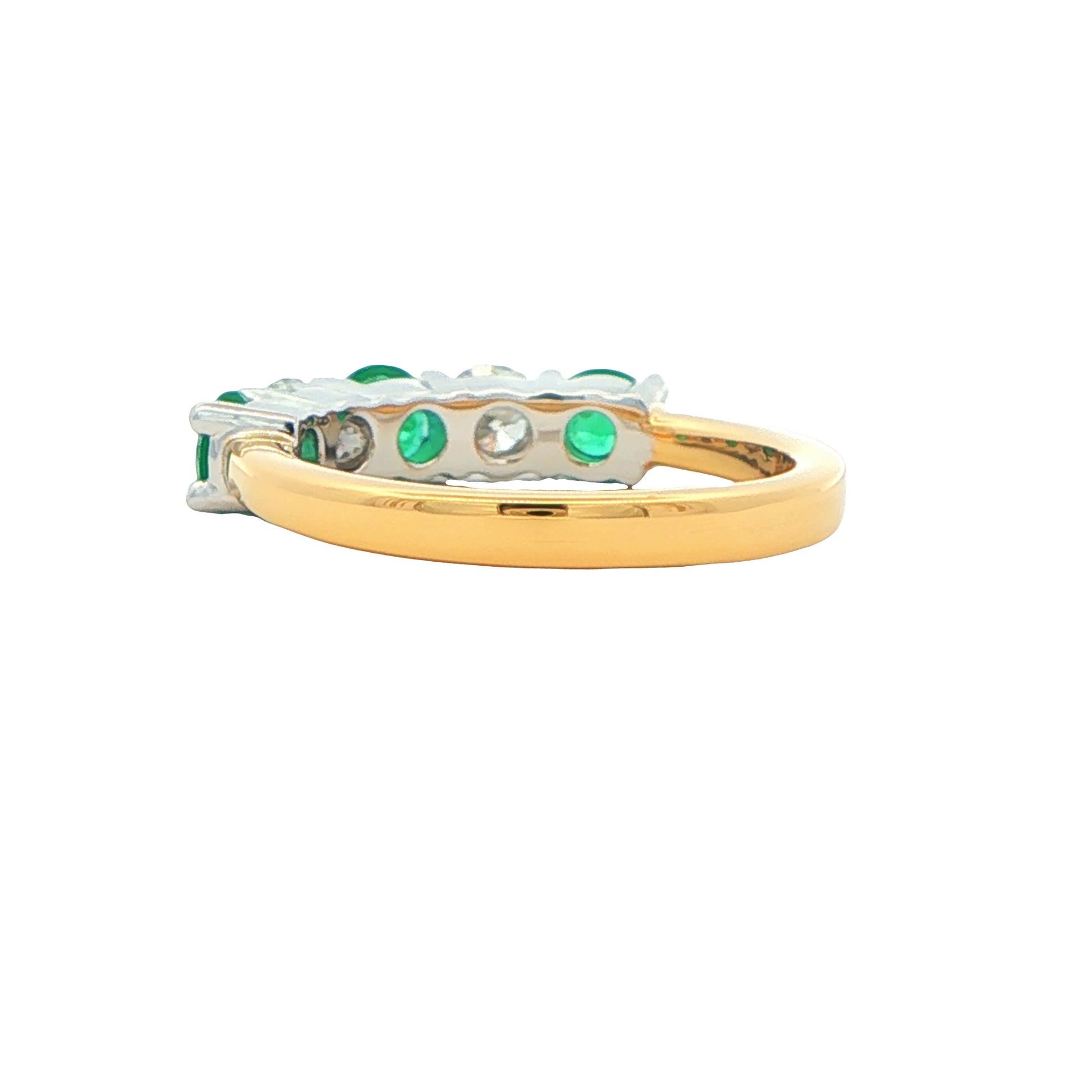 Emerald and Diamond 5 Stone Ring Gardiner Brothers