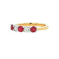 Ruby and Diamond 5 Stone Ring Gardiner Brothers