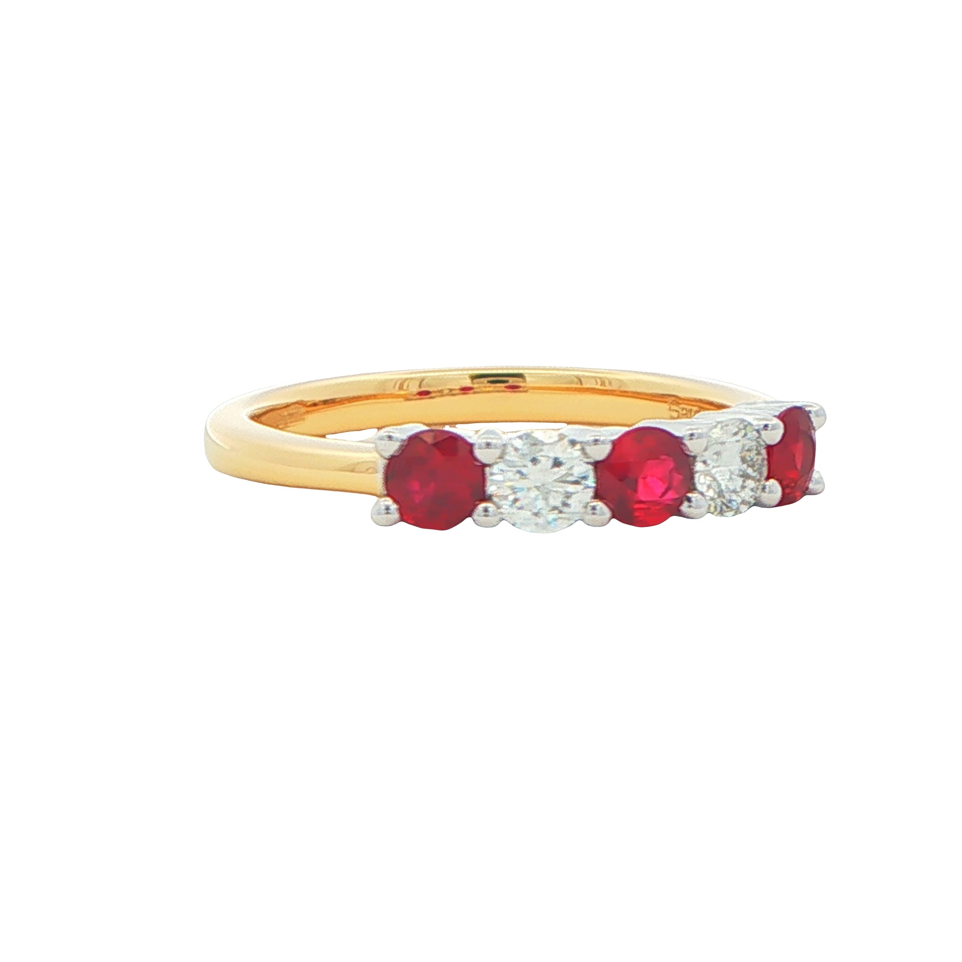 Ruby and Diamond 5 Stone Ring Gardiner Brothers