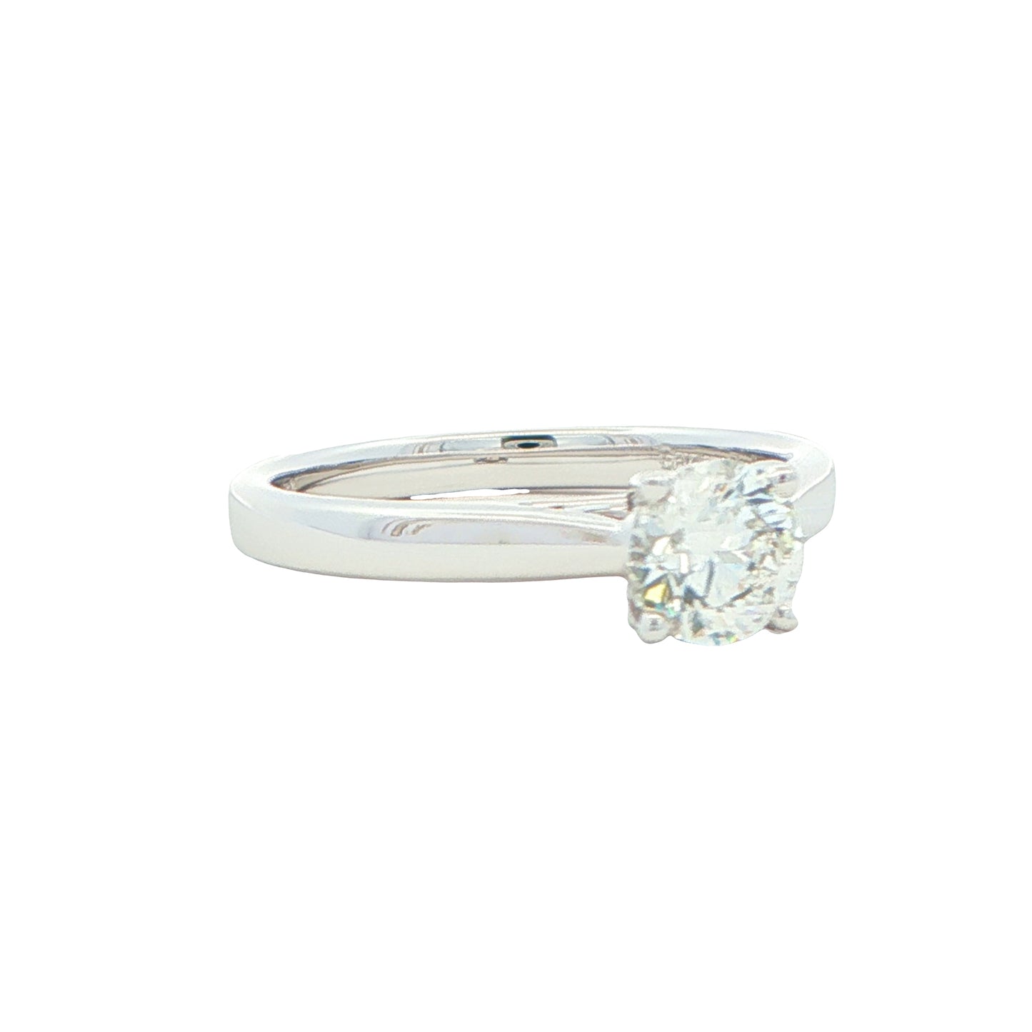 Platinum Round Brilliant Cut Diamond Solitaire Ring - 0.70cts Gardiner Brothers